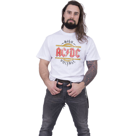 AC/DC - VINTAGE HIGH VOLTAGE - T-SHIRT - Maglietta con stampa frontale bianca
