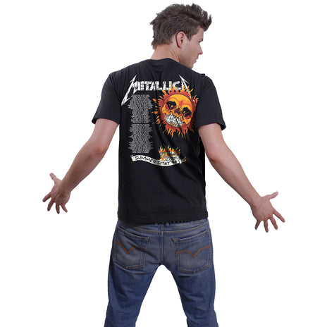 METALLICA - FLAMING SKULL TOUR 94 - T-SHIRT - Maglietta nera