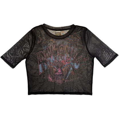 RAMONES - GRAFFITI ILLUSTRATION - Ladies Crop Top Black