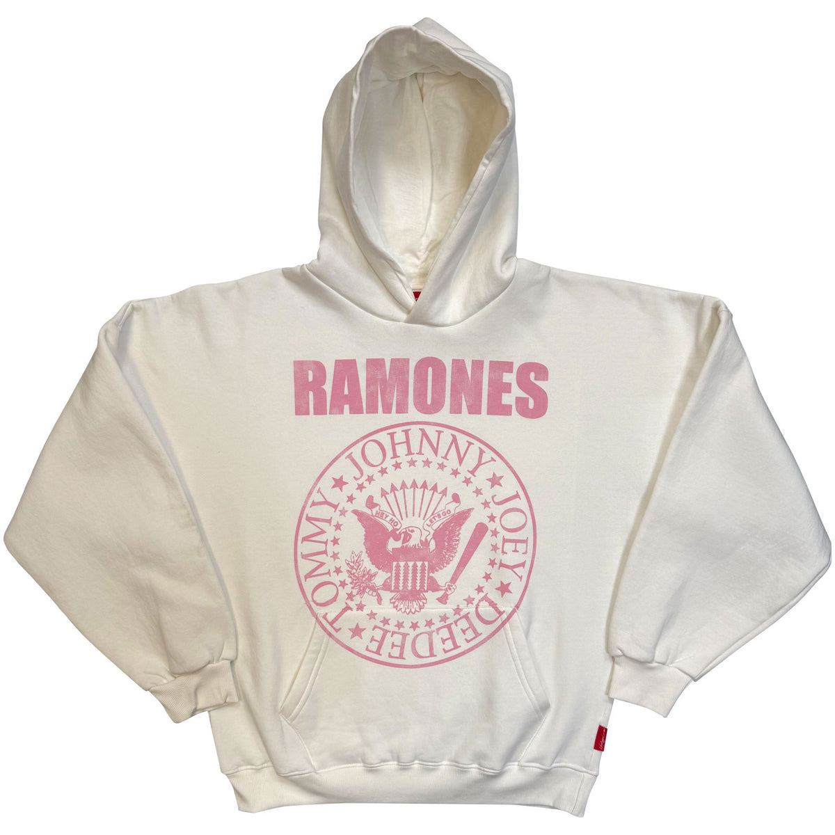 RAMONES - PINK PRESIDENTIAL SEAL - Ladies Pullover Hoodie Neutral