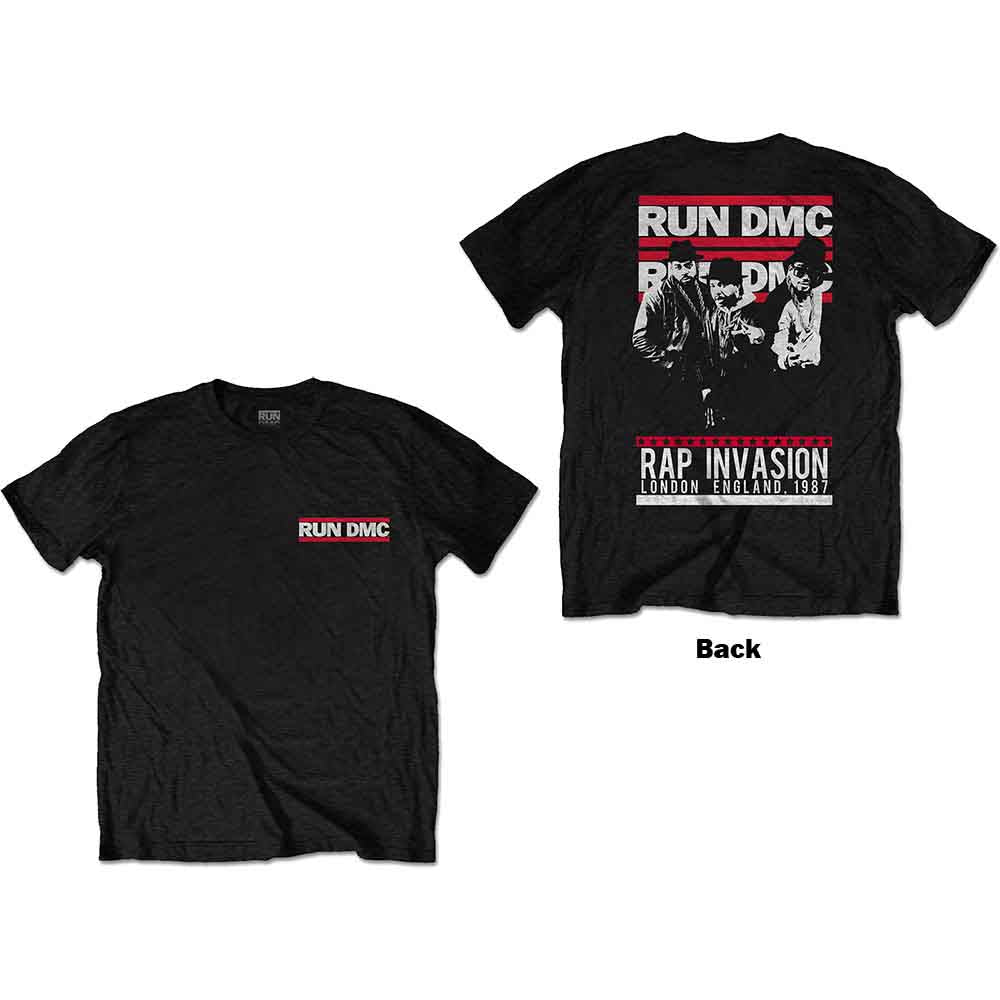 RUN DMC - RAP INVASION - T-Shirt Black