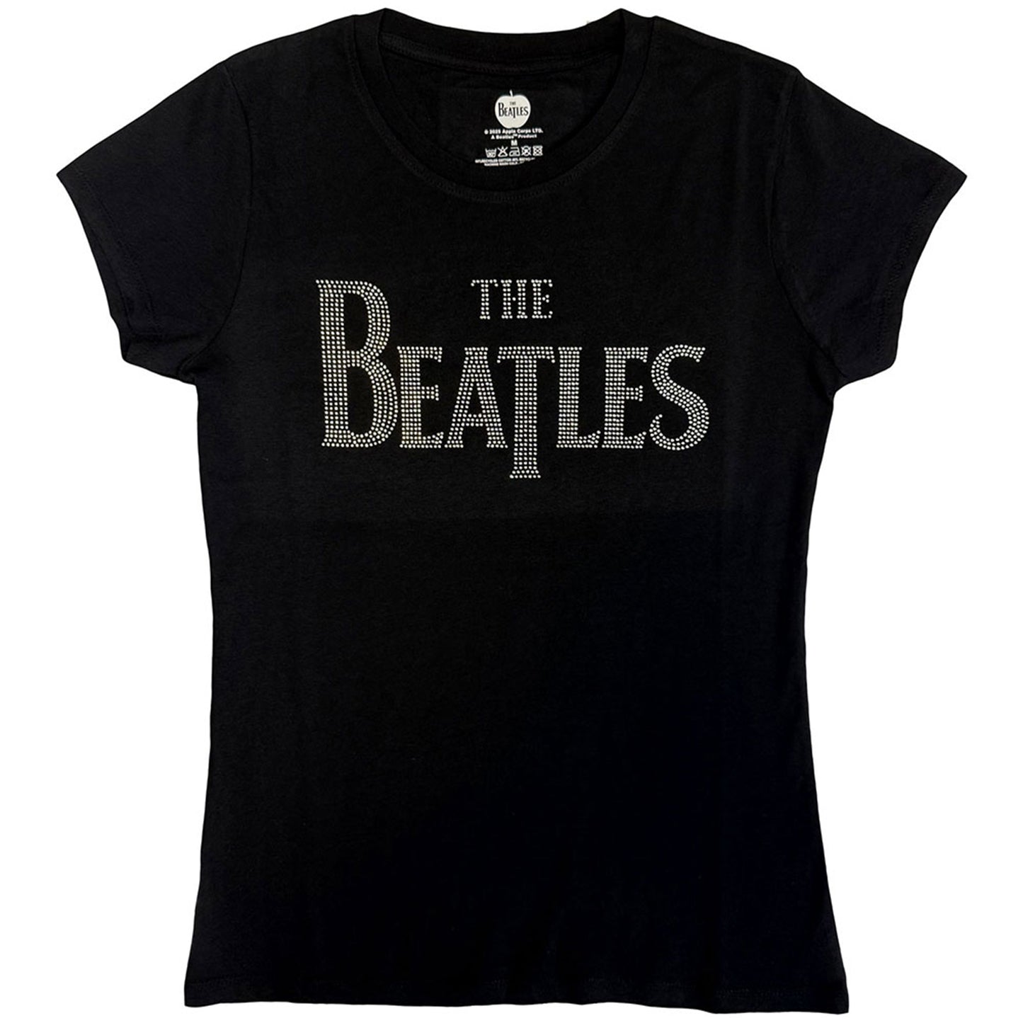 BEATLES, THE - DROP T CRYSTALS - Ladies T-Shirt Black (Embellished)
