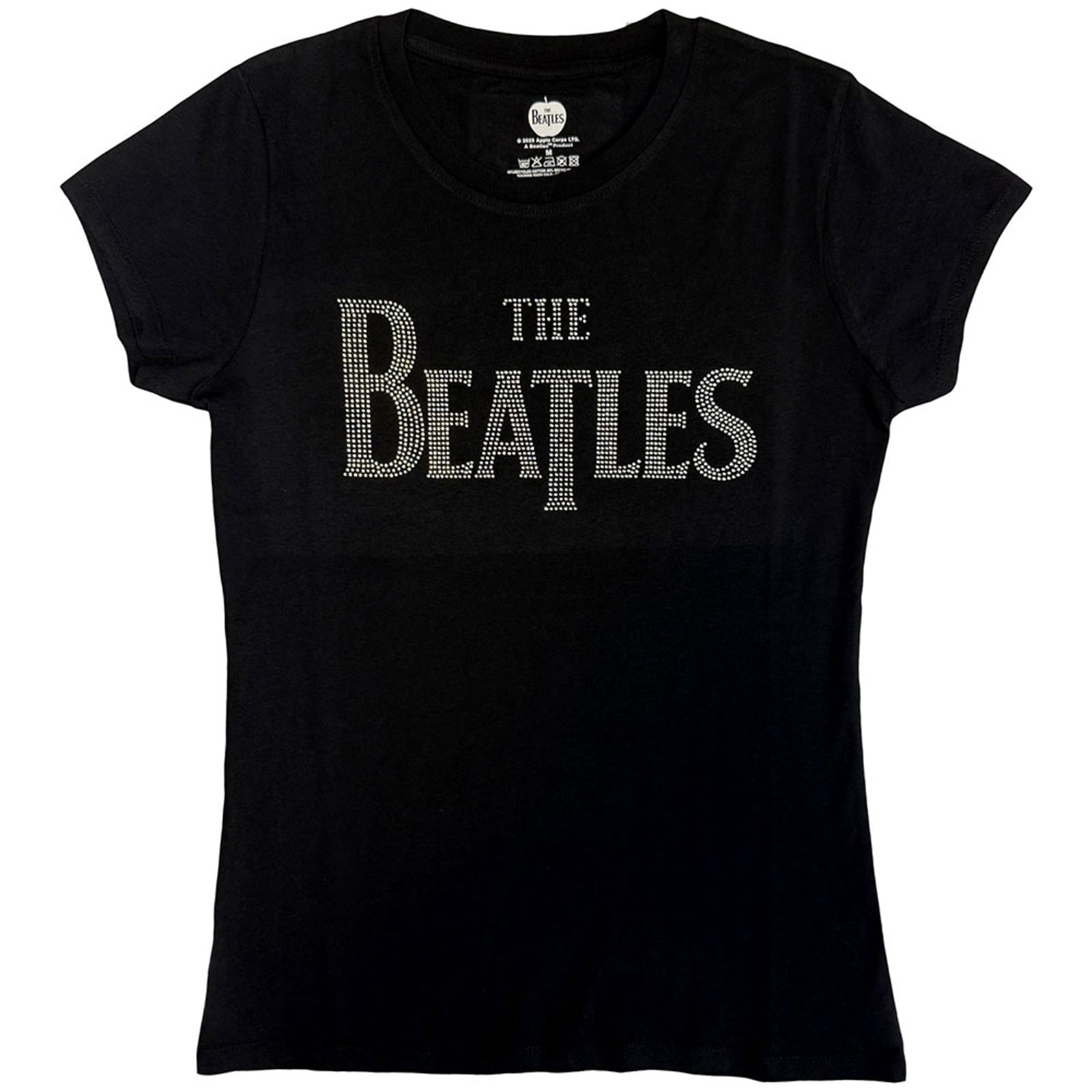 BEATLES, THE - DROP T CRYSTALS - Ladies T-Shirt Black (Embellished)