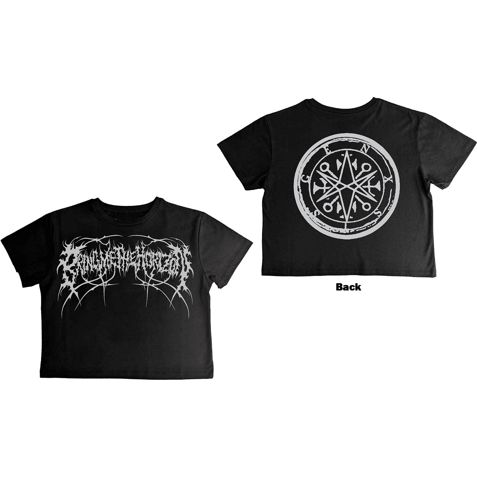 BRING ME THE HORIZON - METAL LOGO GENXSIS - Crop Top Black (Back Print)