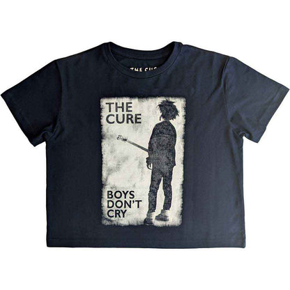 CURE, THE - BOYS DON'T CRY B&W - Crop Top Blue