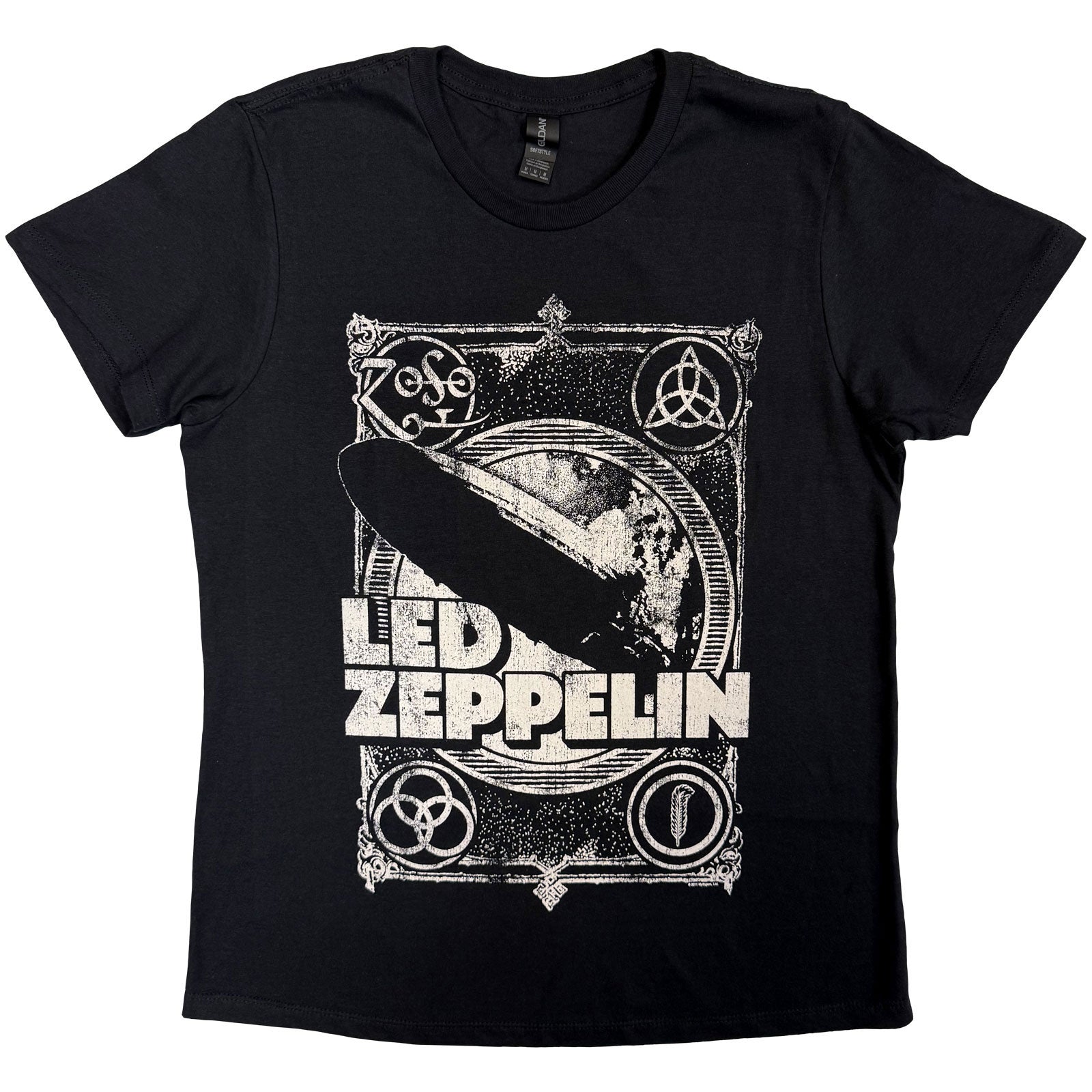 LED ZEPPELIN - VINTAGE PRINT LZ1 - Ladies T-Shirt Black