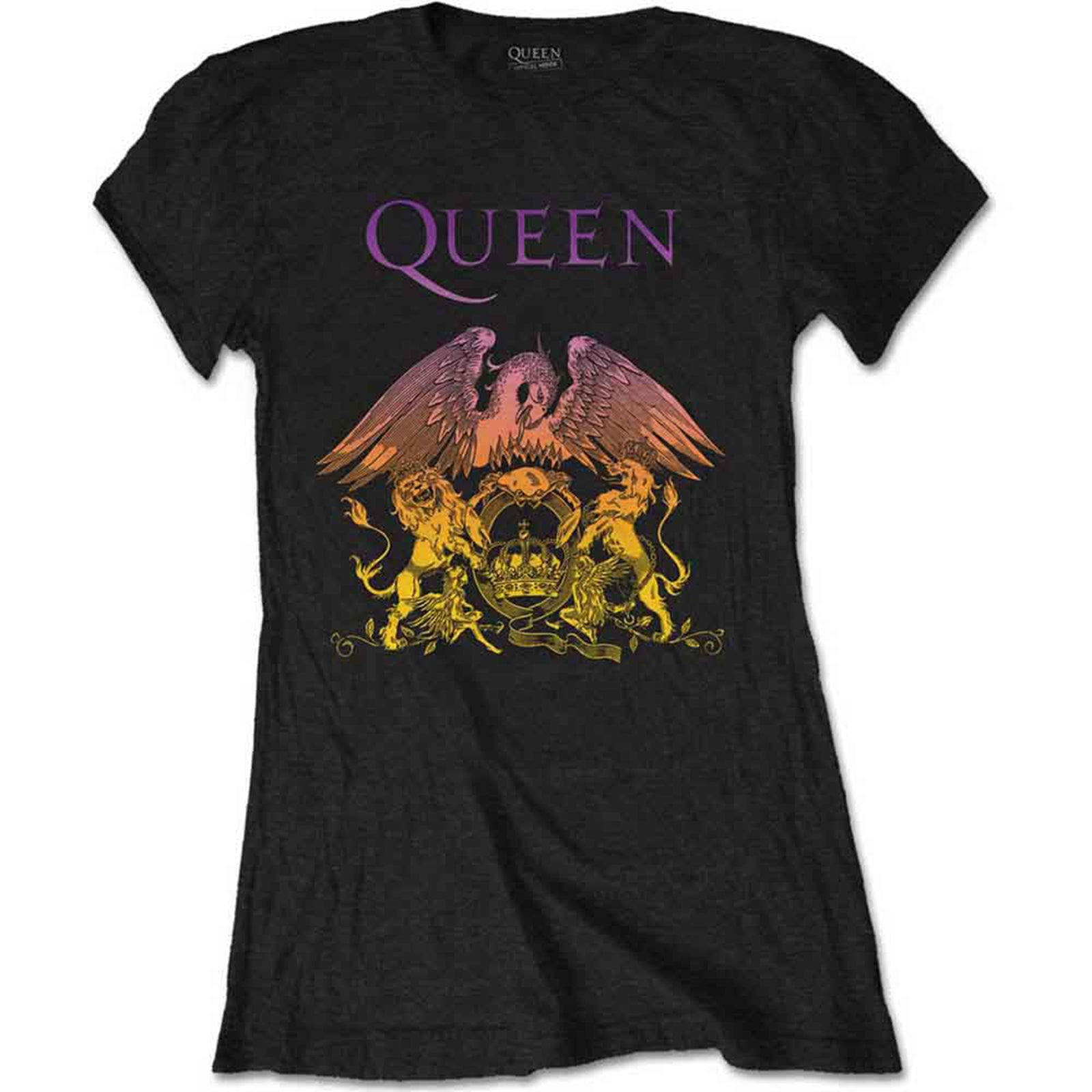 QUEEN - GRADIENT CREST - Ladies T-Shirt Black