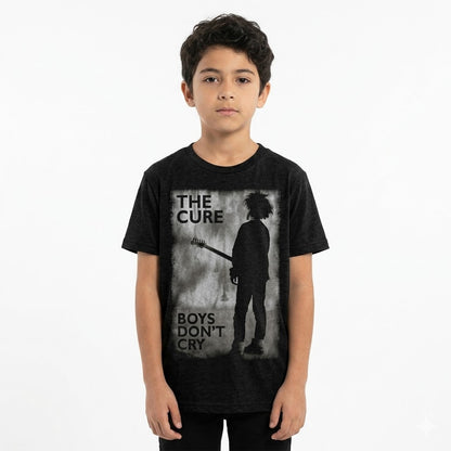 THE CURE - BOYS DON'T CRY BLACK & WHITE - Kids T-Shirt Black