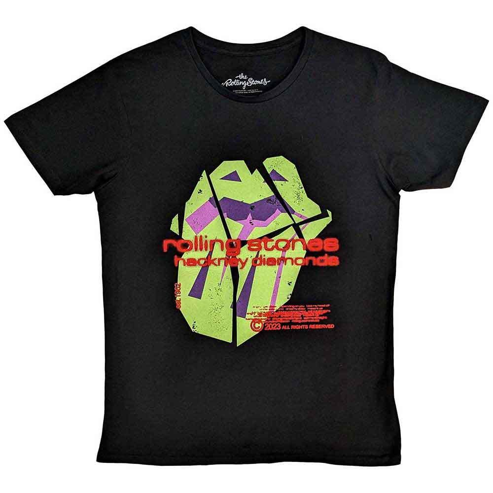 THE ROLLING STONES - HACKNEY DIAMONDS NEON TONGUE - T-Shirt Black