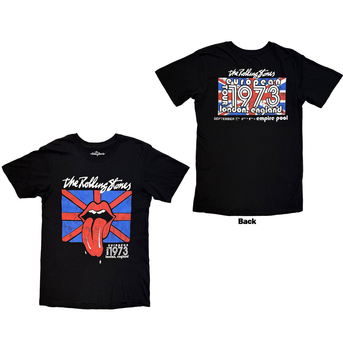 THE ROLLING STONES - LONDON 1973 - T-Shirt Black