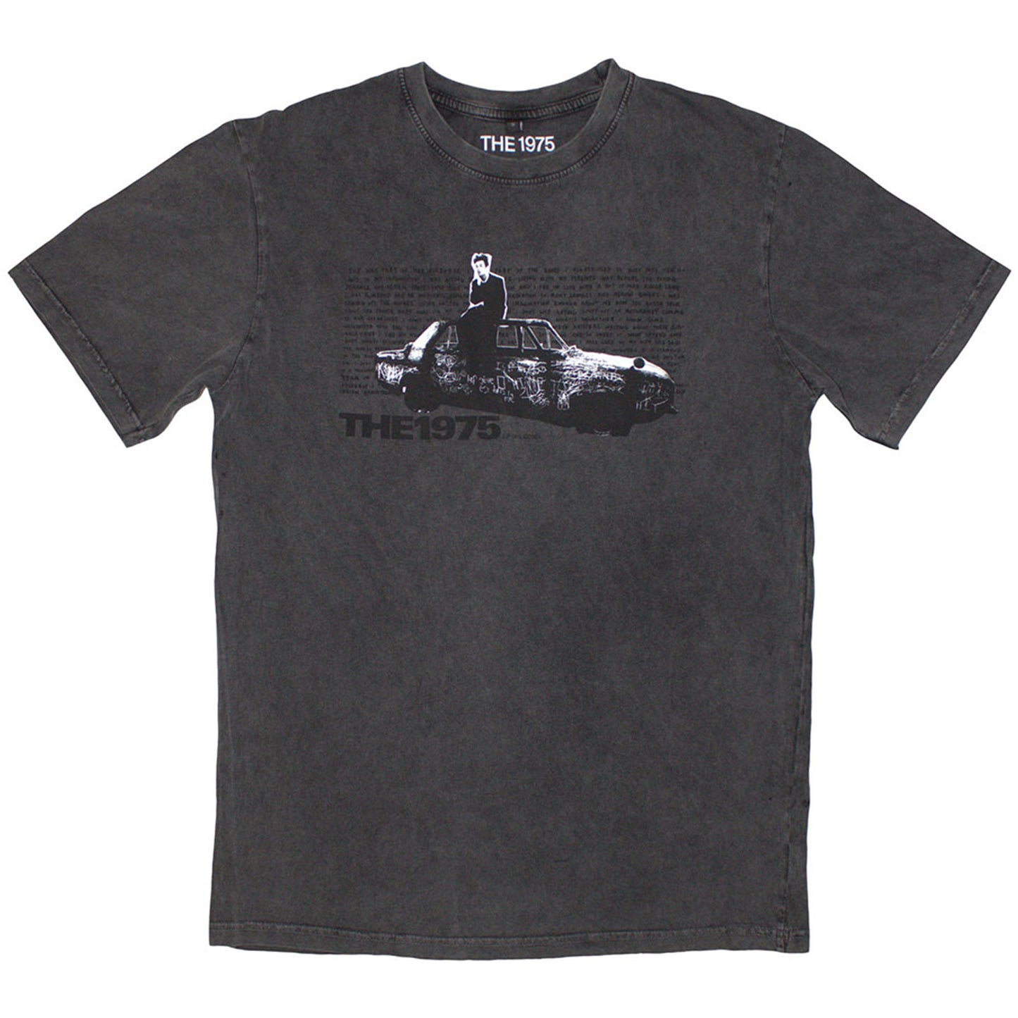 1975, THE - CAR PHOTO - Stone Wash T-Shirt Grey