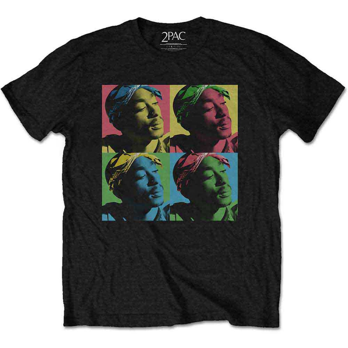 TUPAC - POP ART - T-Shirt Black