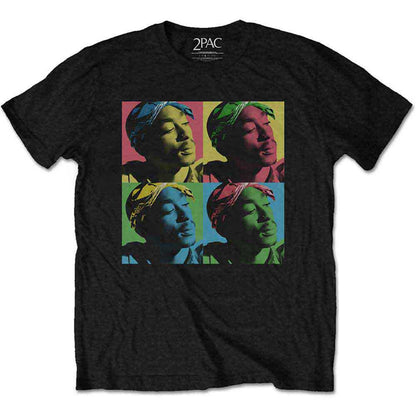 TUPAC - POP ART - T-Shirt Black