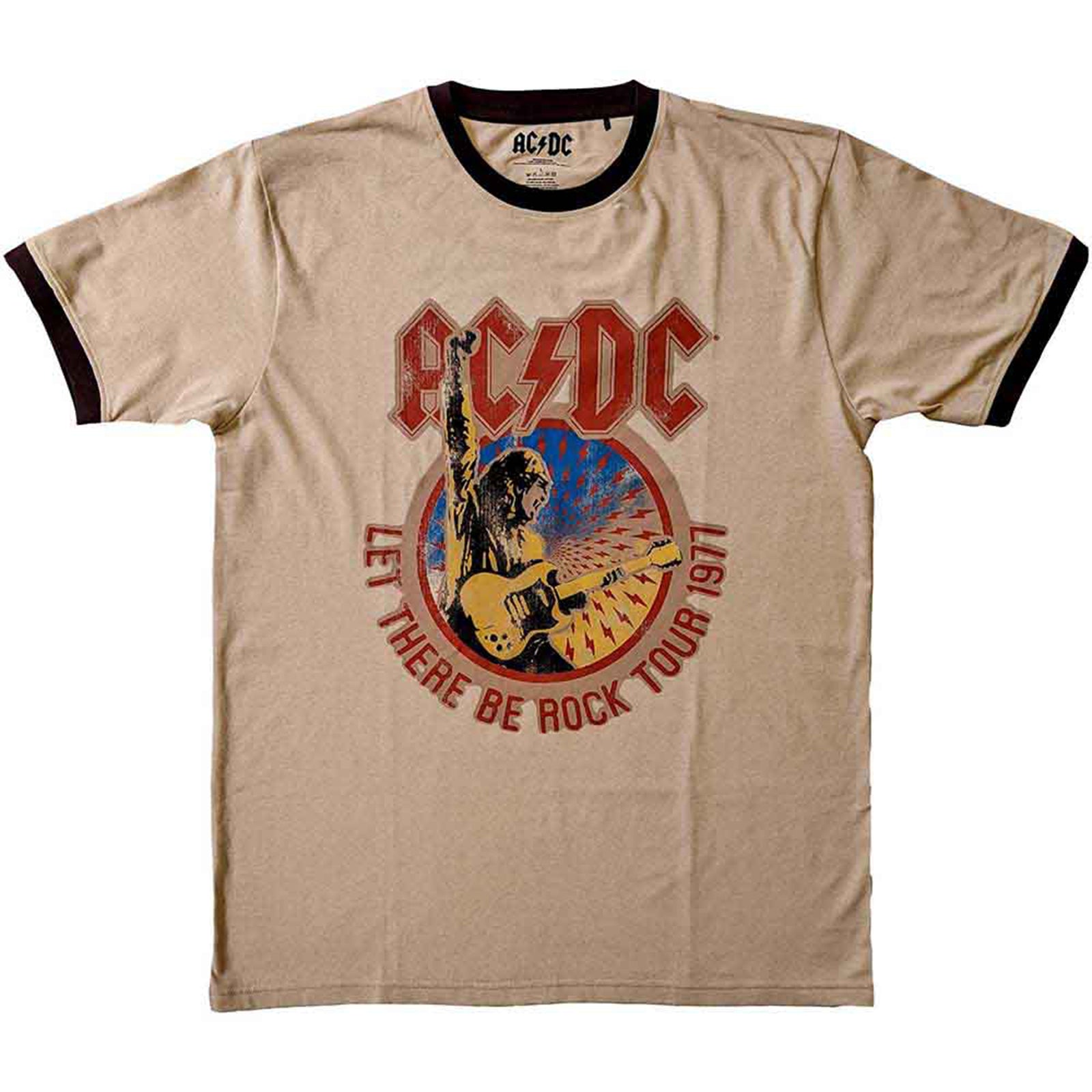 AC/DC - LET THERE BE ROCK TOUR '77 - Ringer T-Shirt Neutral