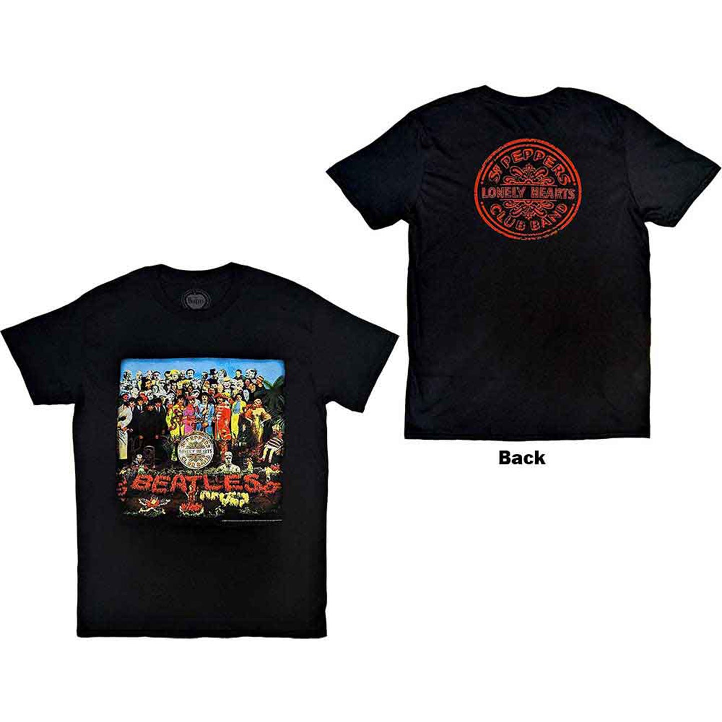 BEATLES, THE - Maglietta VINTAGE SGT PEPPER - Nero (retro stampa)