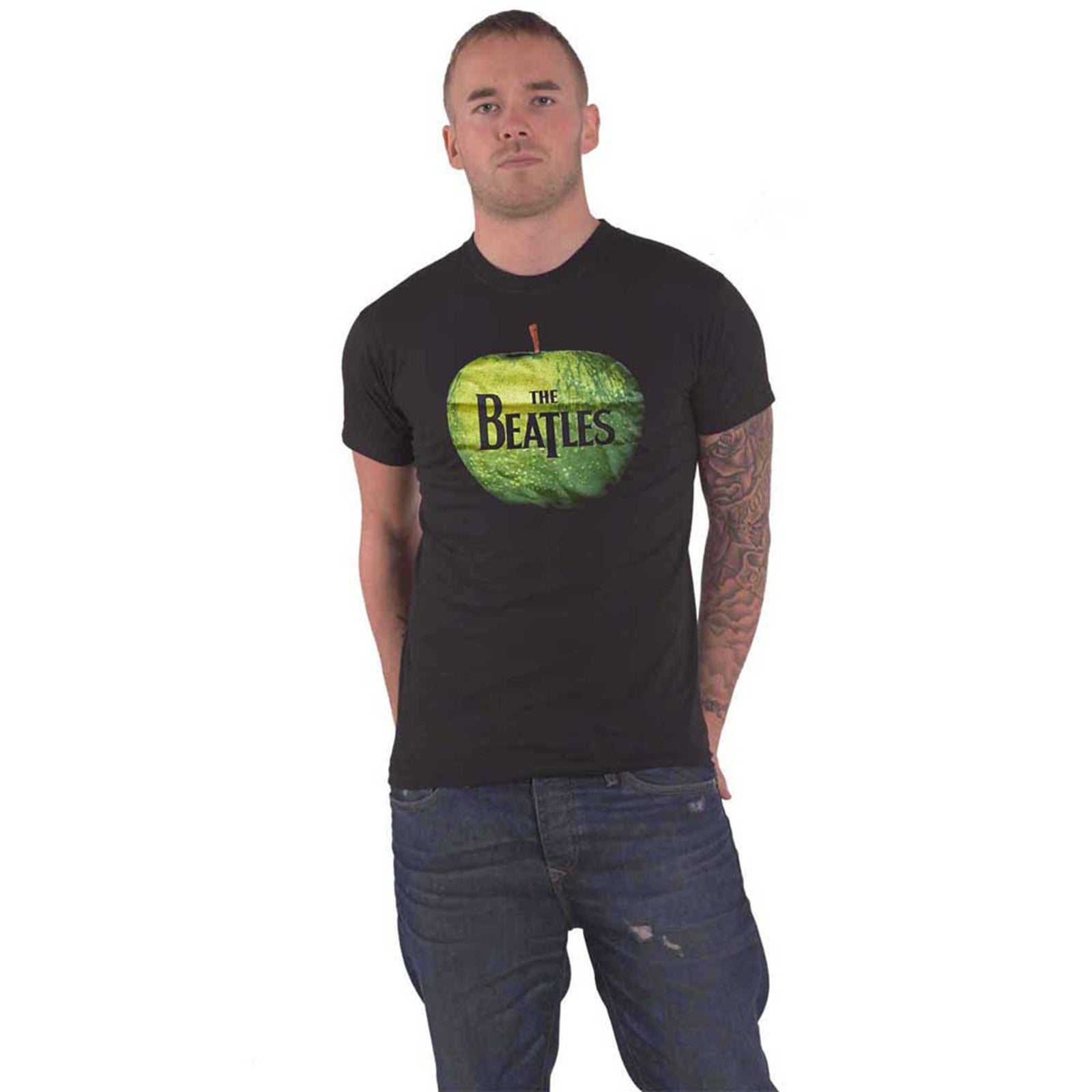 BEATLES, THE - LOGO APPLE - Maglietta nera