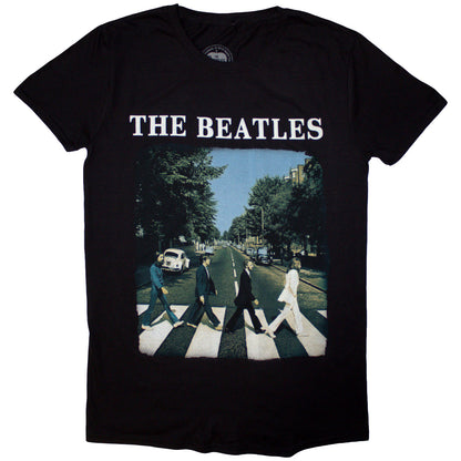 BEATLES, THE - ABBEY ROAD & LOGO - Maglietta nera