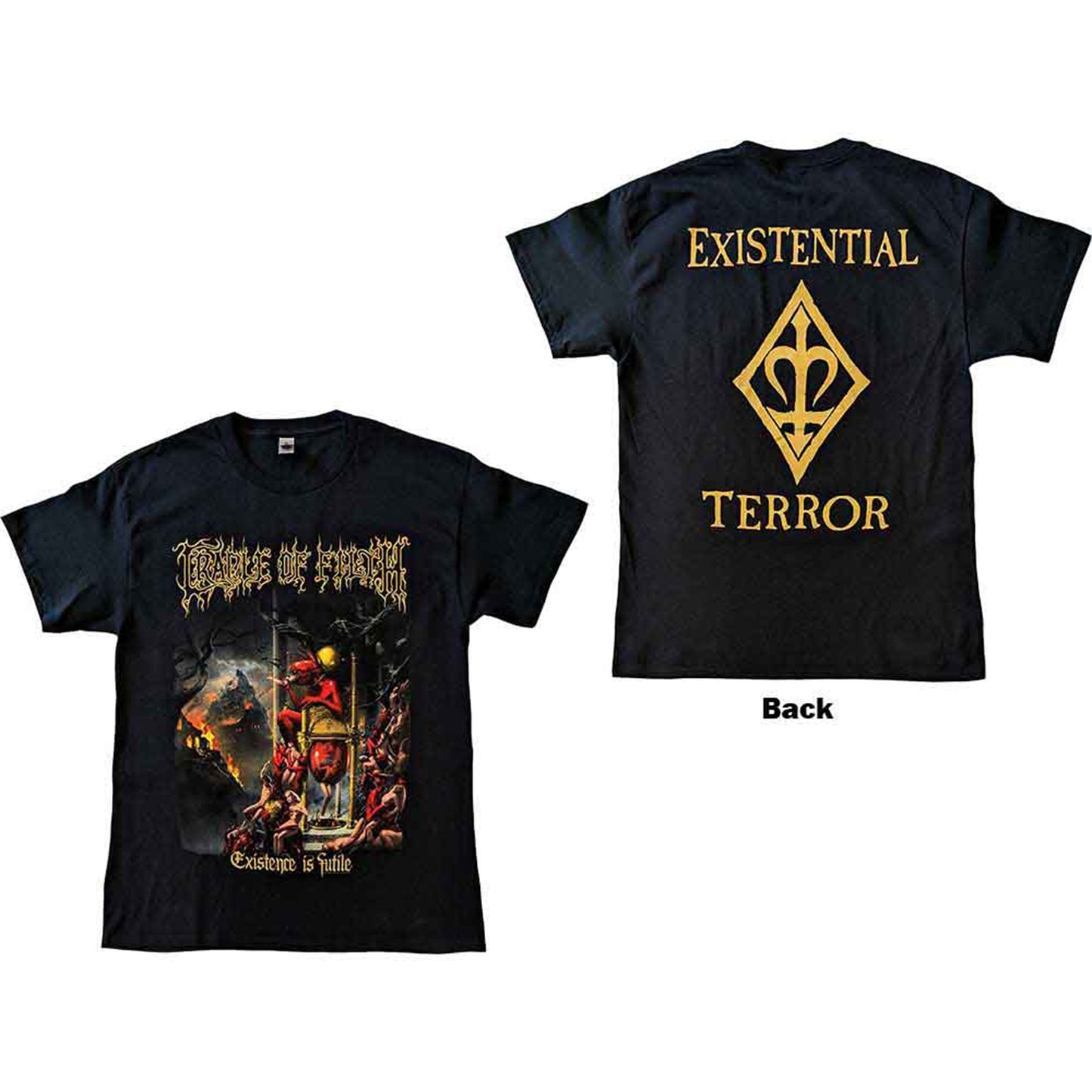 CRADLE OF FILTH - EXISTENCE IS FUTILE - T-Shirt Black (Back Print)