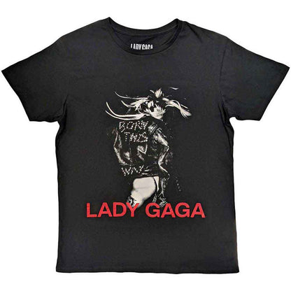 LADY GAGA - LEATHER JACKET - T-Shirt Black