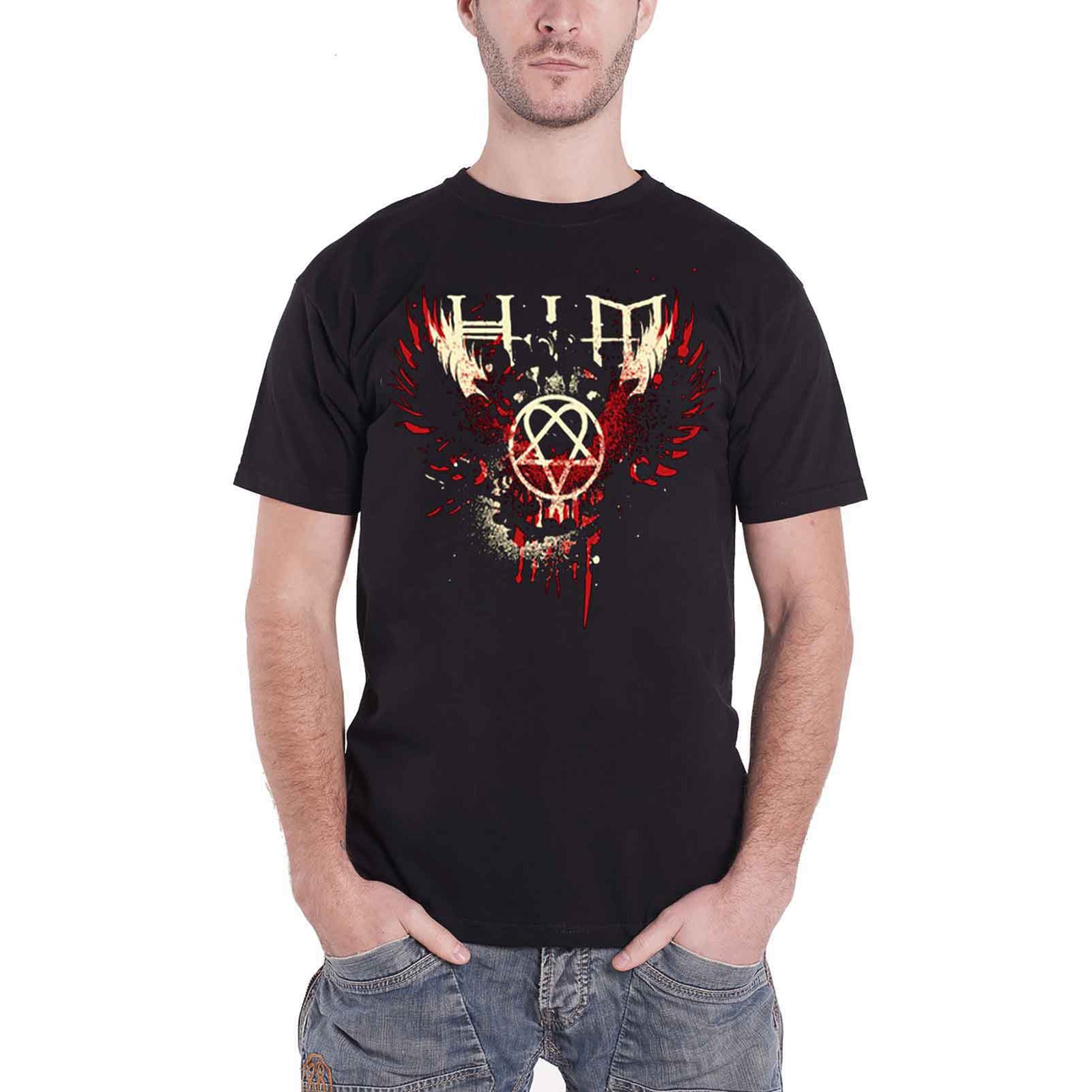 HIM - WINGS SPLATTER - T-Shirt Black