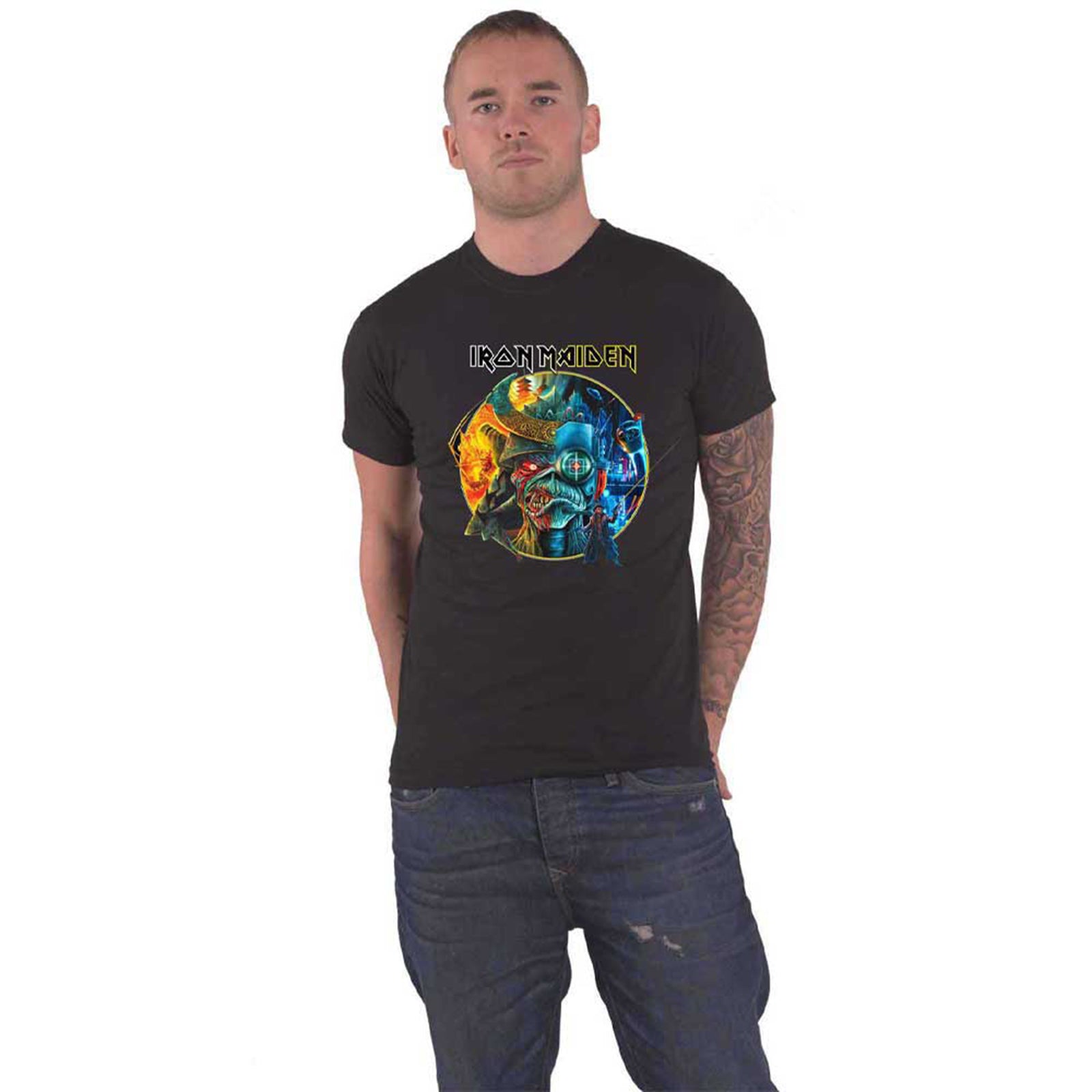 IRON MAIDEN - THE FUTURE PAST TOUR '23 CIRCLE ART - T-Shirt Black