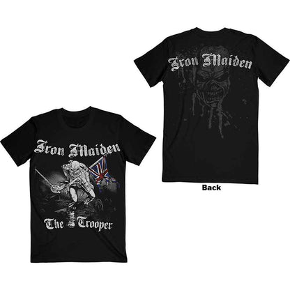 IRON MAIDEN - SKETCHED TROOPER - T-Shirt Black (Back Print)