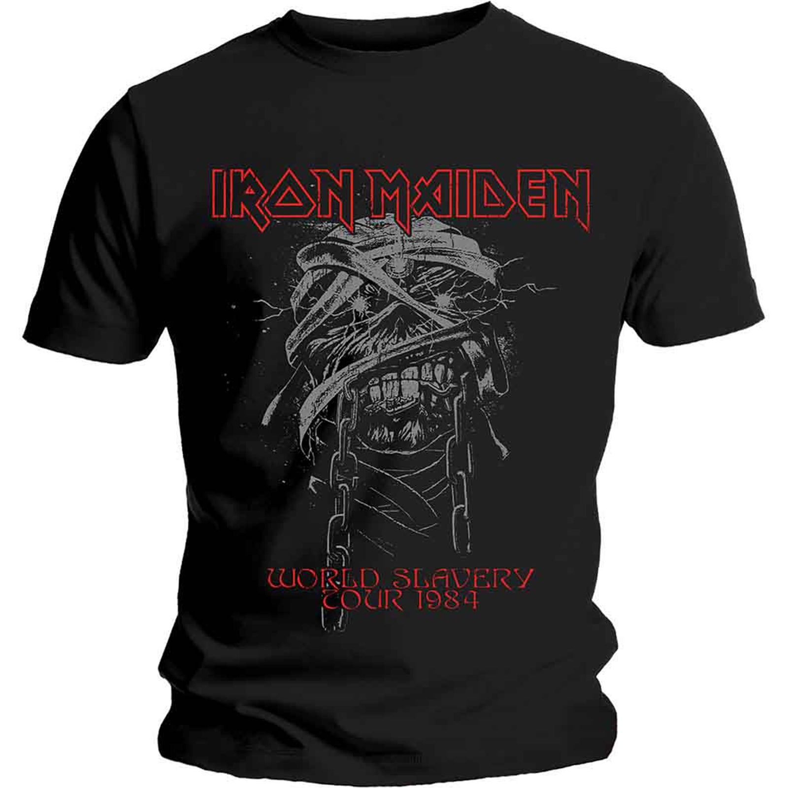 IRON MAIDEN - WORLD SLAVERY 1984 TOUR - T-Shirt Black