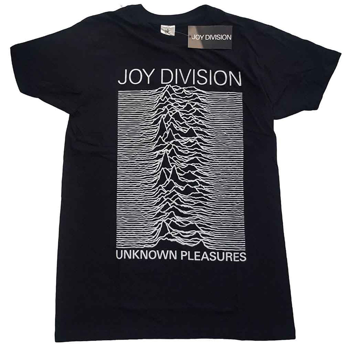JOY DIVISION - UNKNOWN PLEASURES WHITE ON BLACK - T-Shirt Black
