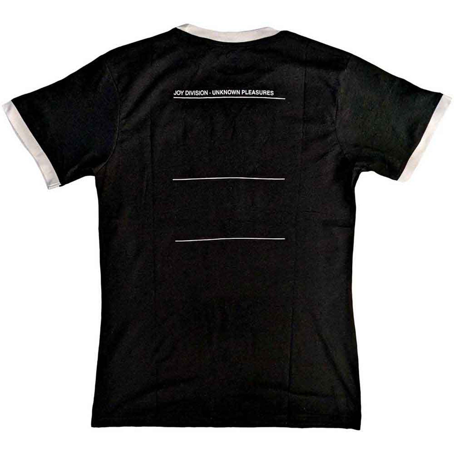 JOY DIVISION - UNKNOWN PLEASURES - Ringer T-Shirt Black (Back Print)
