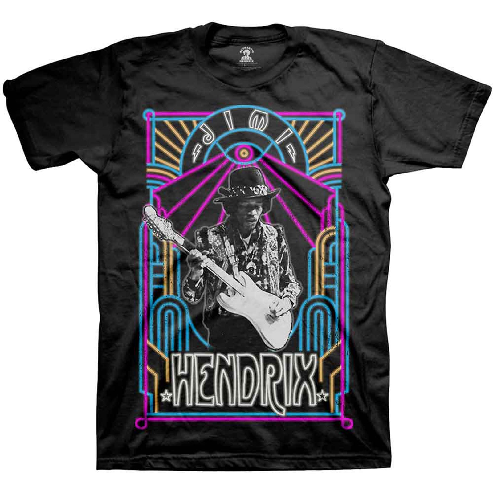 JIMI HENDRIX - ELECTRIC LADYLAND NEON - T-Shirt Black