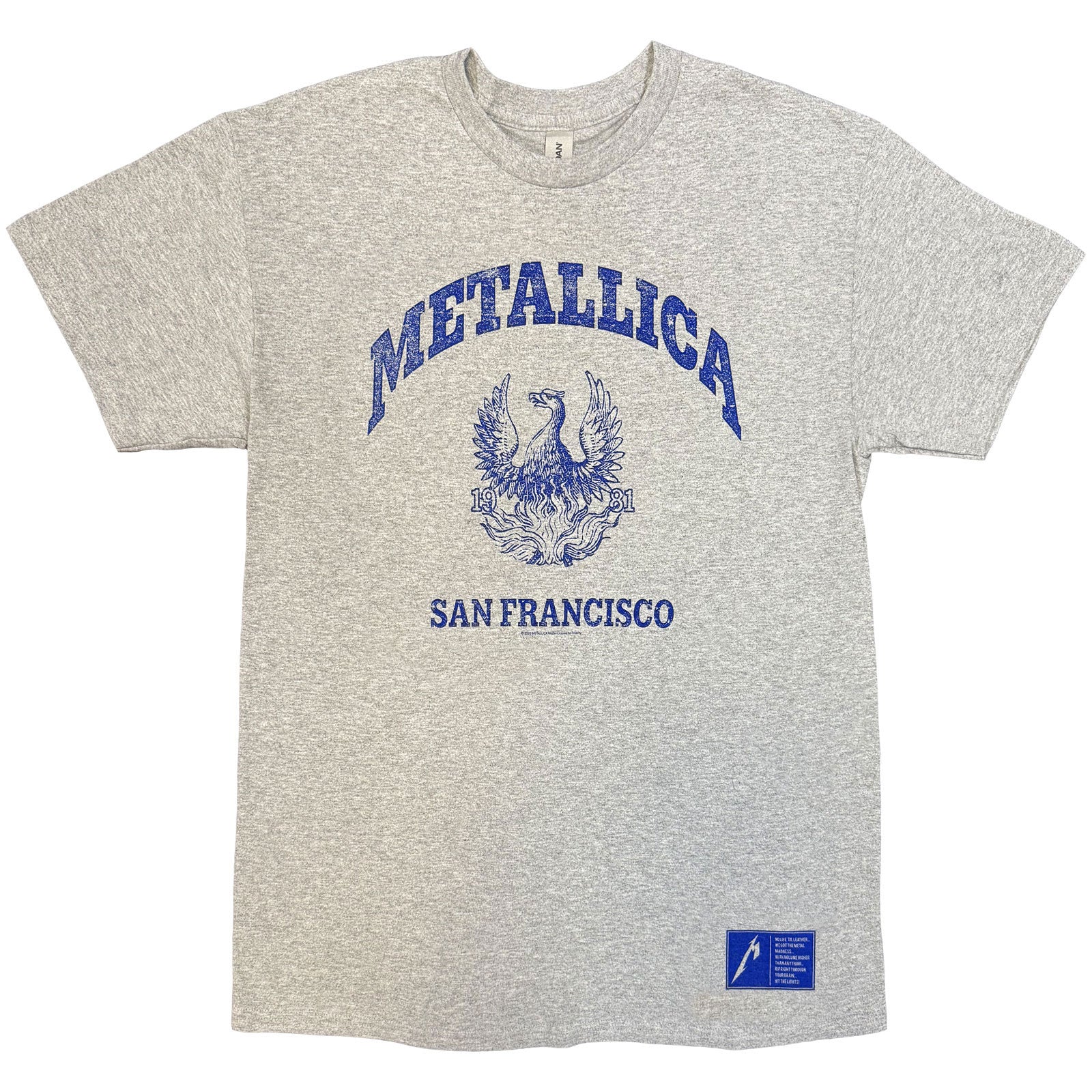 METALLICA - COLLEGE CREST - T-Shirt Grey