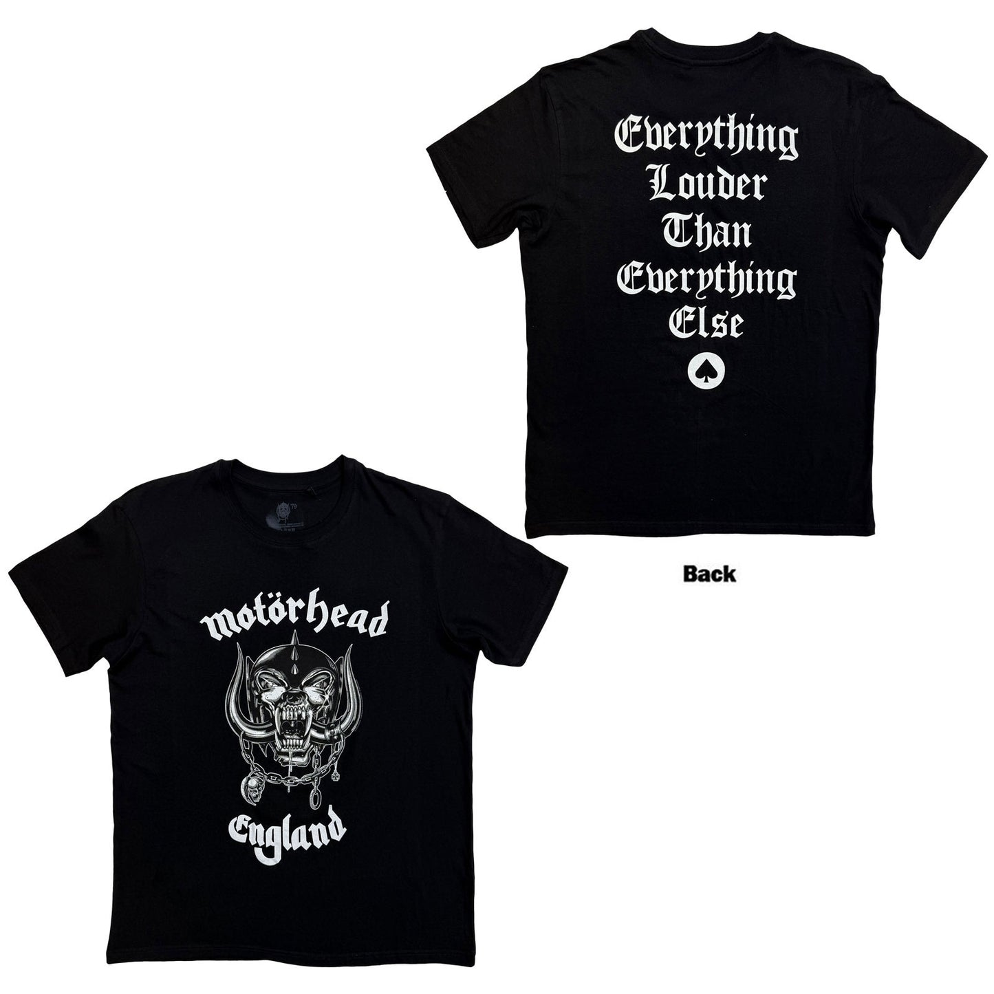 MOTORHEAD - ENGLAND - Maglietta nera (retro stampa)