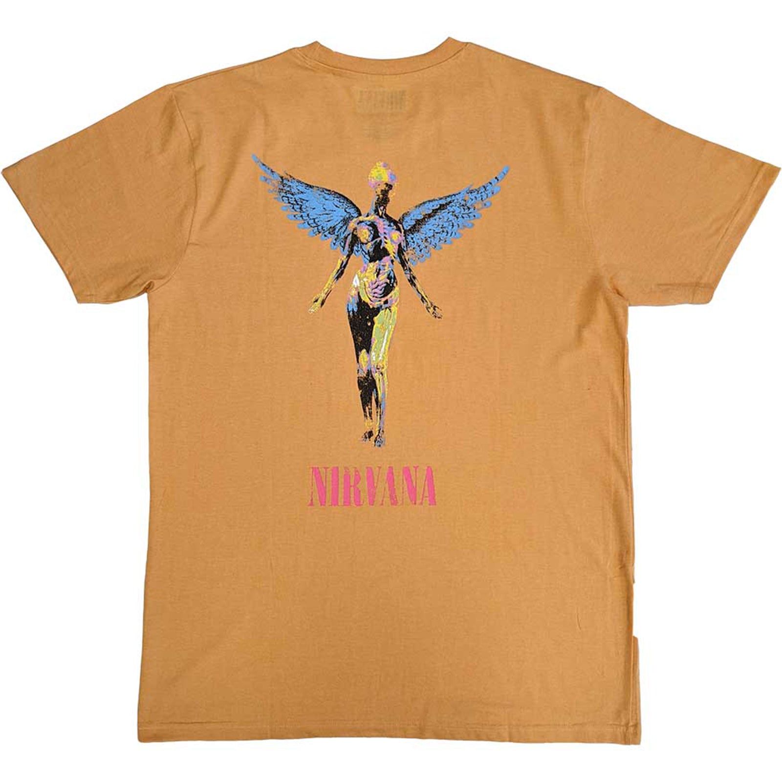 NIRVANA - IN UTERO ANGEL - T-Shirt Orange (Back Print)
