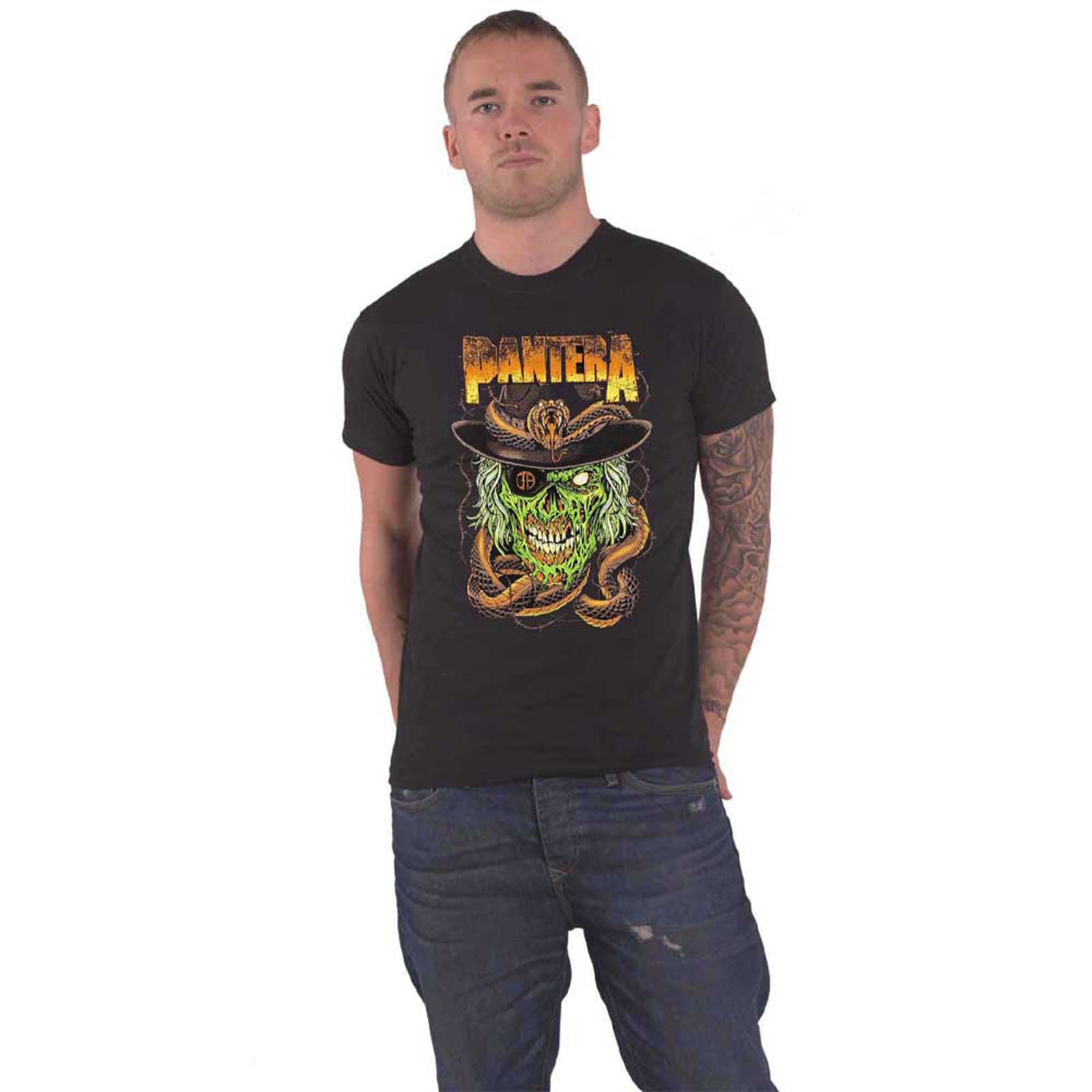 PANTERA - SNAKE & SKULL - T-Shirt Black