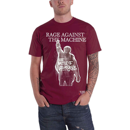 RAGE AGAINST THE MACHINE - BOLA ALBUM COVER - T-Shirt Red (Back Print)