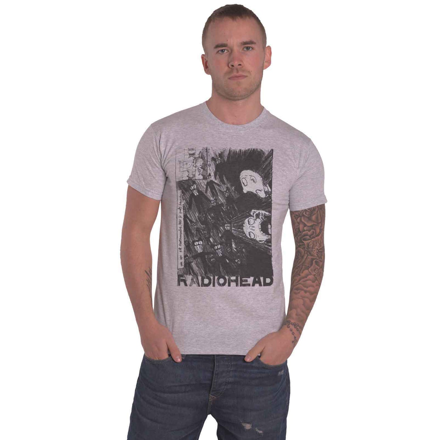 RADIOHEAD - SCRIBBLE - T-Shirt Grey