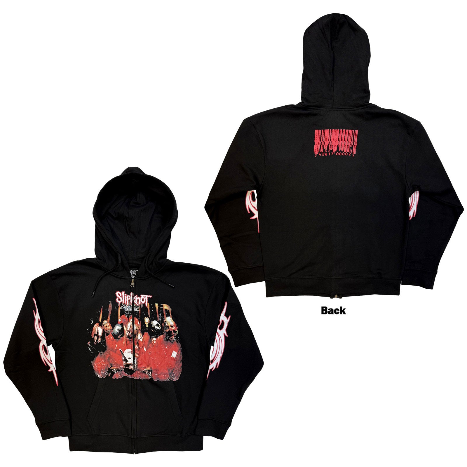 SLIPKNOT - SPIT IT OUT - Zipped Hoodie Black (Back Print)
