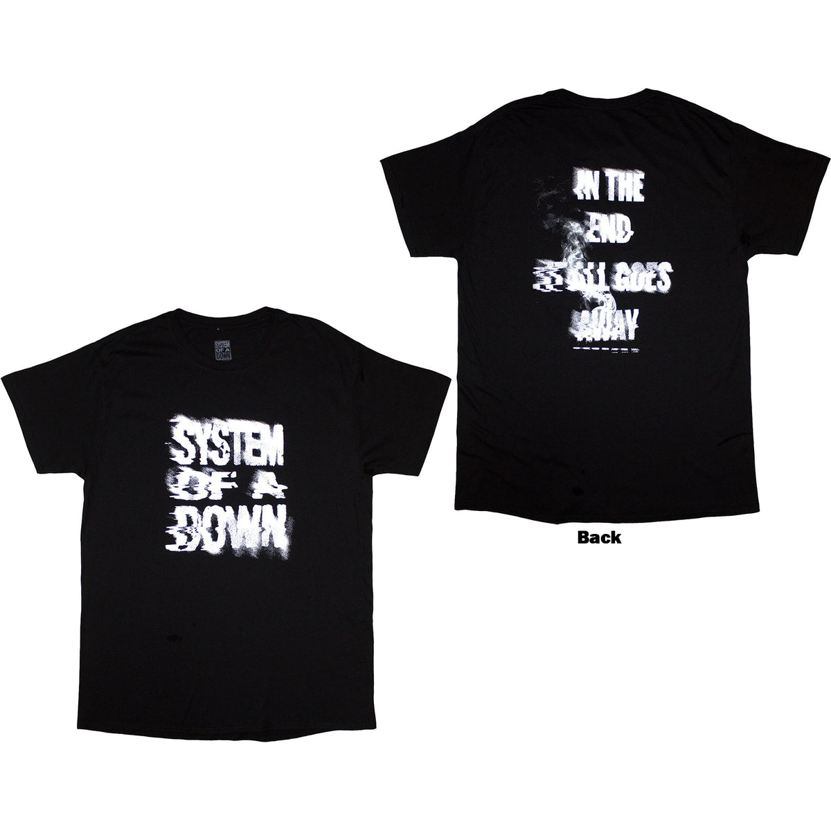 SYSTEM OF A DOWN - ALL GOES AWAY - T-Shirt Black (Back Print)