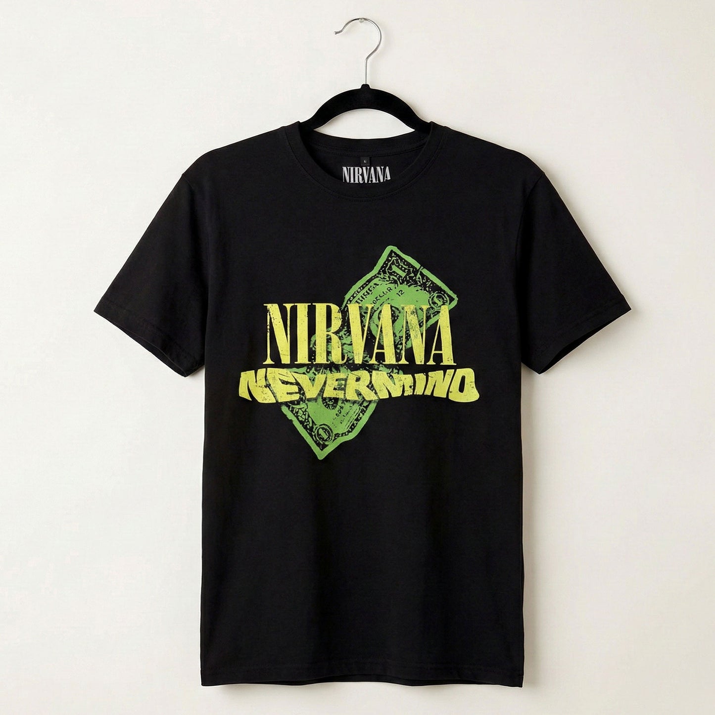NIRVANA - NEVERMIND DOLLAR - Maglietta Carbon Black