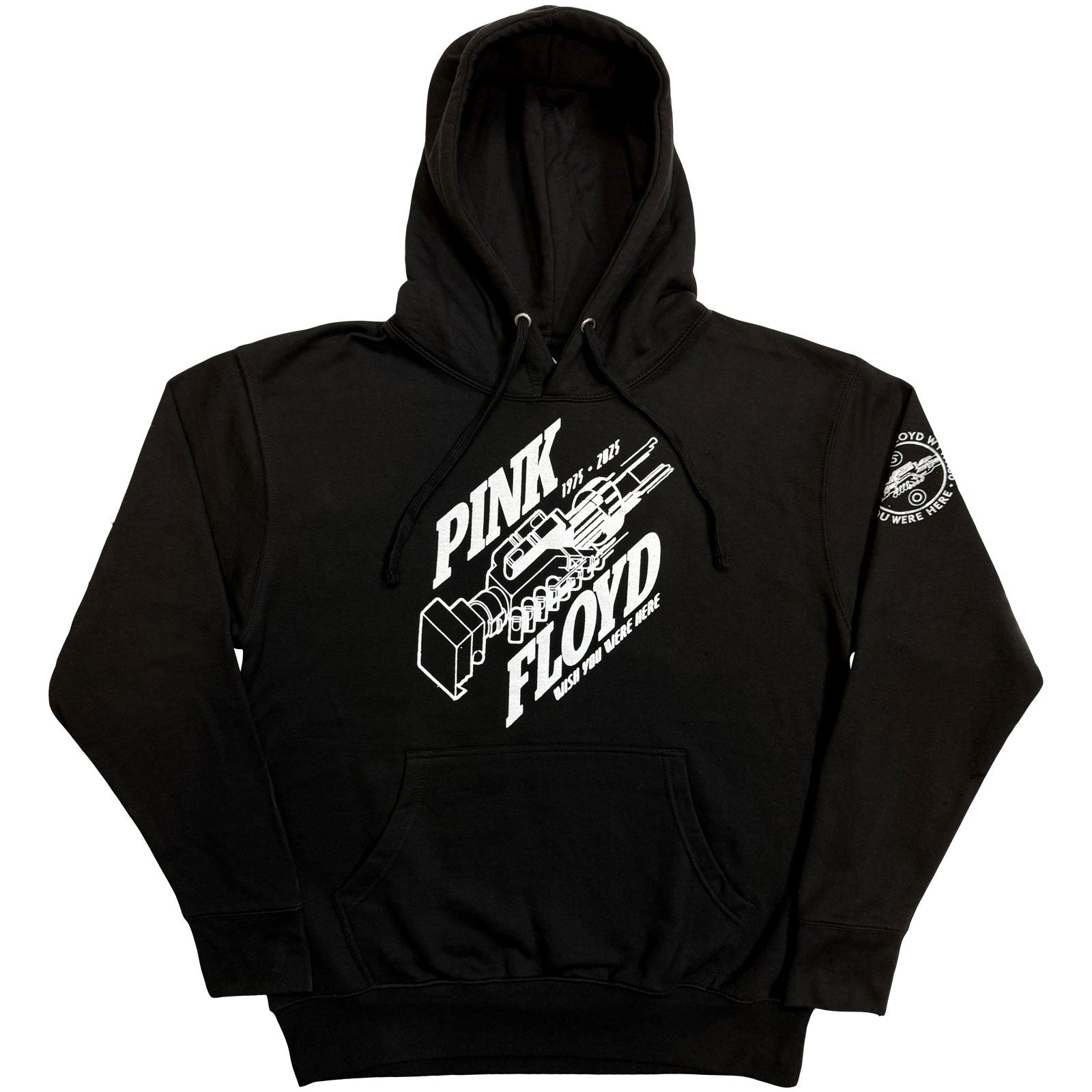 PINK FLOYD - ROBOT HANDS WISH YOU WERE HERE 50 - Felpa con cappuccio nera