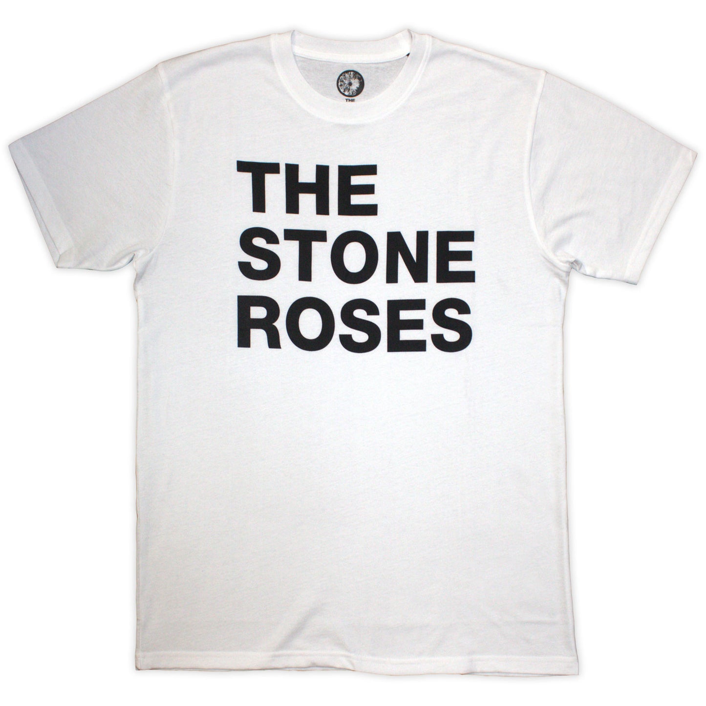 THE STONE ROSES - TESTO GIUSTIFICATO A SINISTRA - Maglietta bianca (stampa Jumbo)