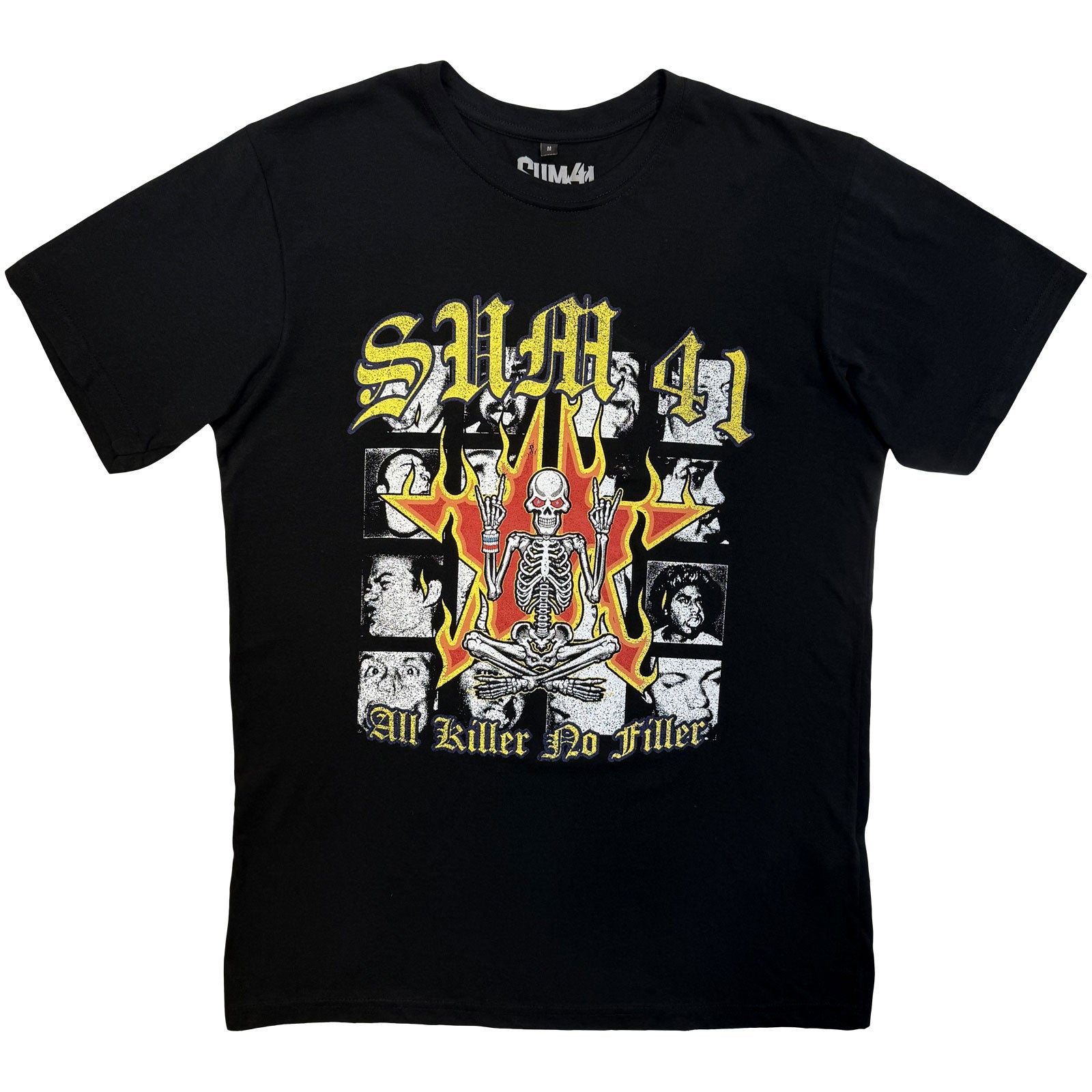 SUM 41 - ALL KILLER NO FILLER TRACKLIST - Maglietta Carbon Black (Back Print)