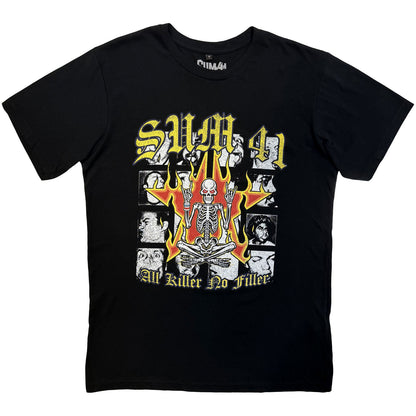 SUM 41 - ALL KILLER NO FILLER TRACKLIST - Maglietta Carbon Black (Back Print)