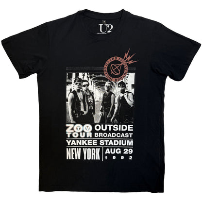 U2 - ZOO TV TOUR NY POSTER 08.29.92 - Maglietta Carbonio Nero