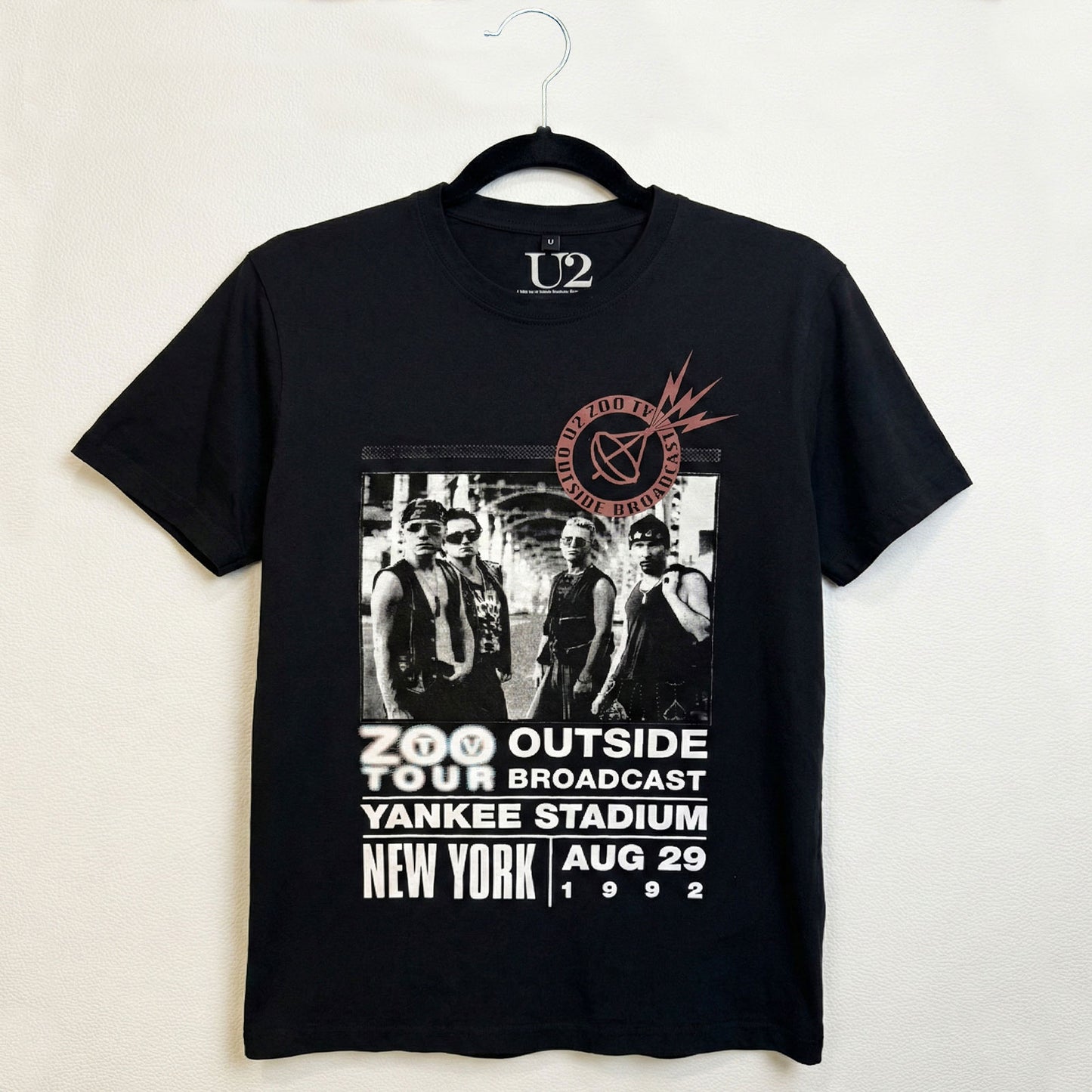 U2 - ZOO TV TOUR NY POSTER 08.29.92 - Maglietta Carbonio Nero