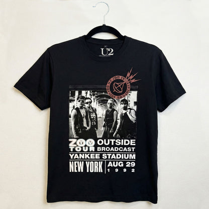 U2 - ZOO TV TOUR NY POSTER 08.29.92 - Maglietta Carbonio Nero