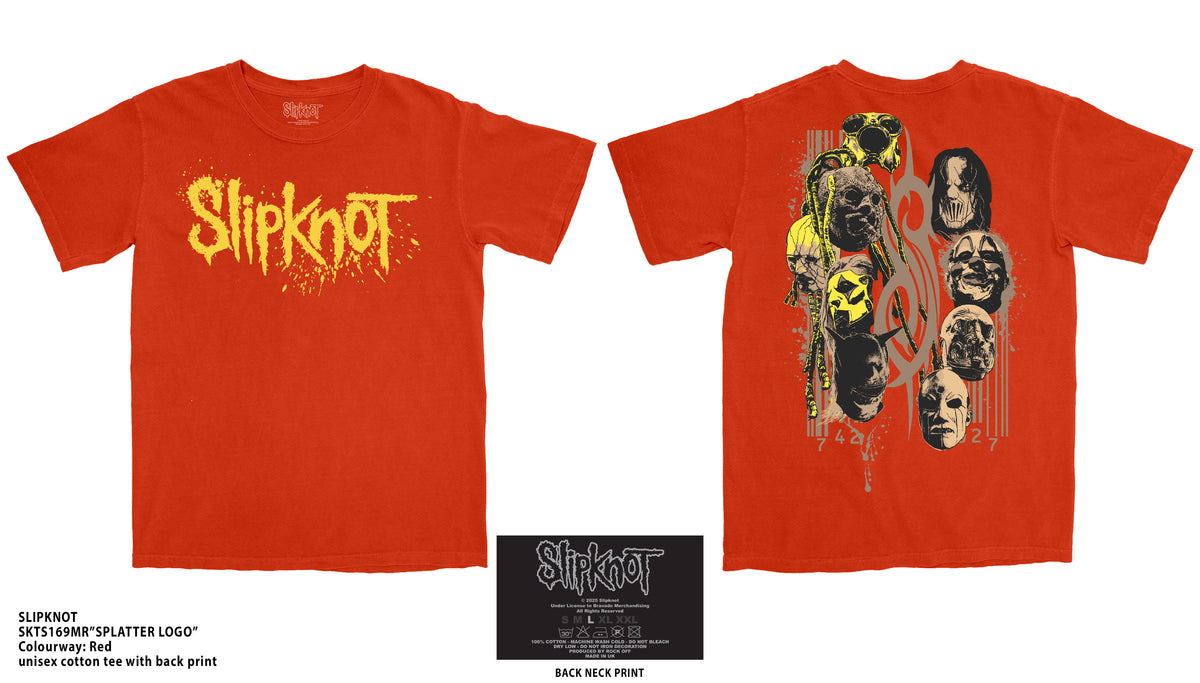 SLIPKNOT - SPLATTER LOGO - T-Shirt Orange