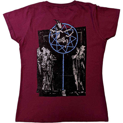 SLIPKNOT - GOAT LOGO DEMON - Ladies T-Shirt Red