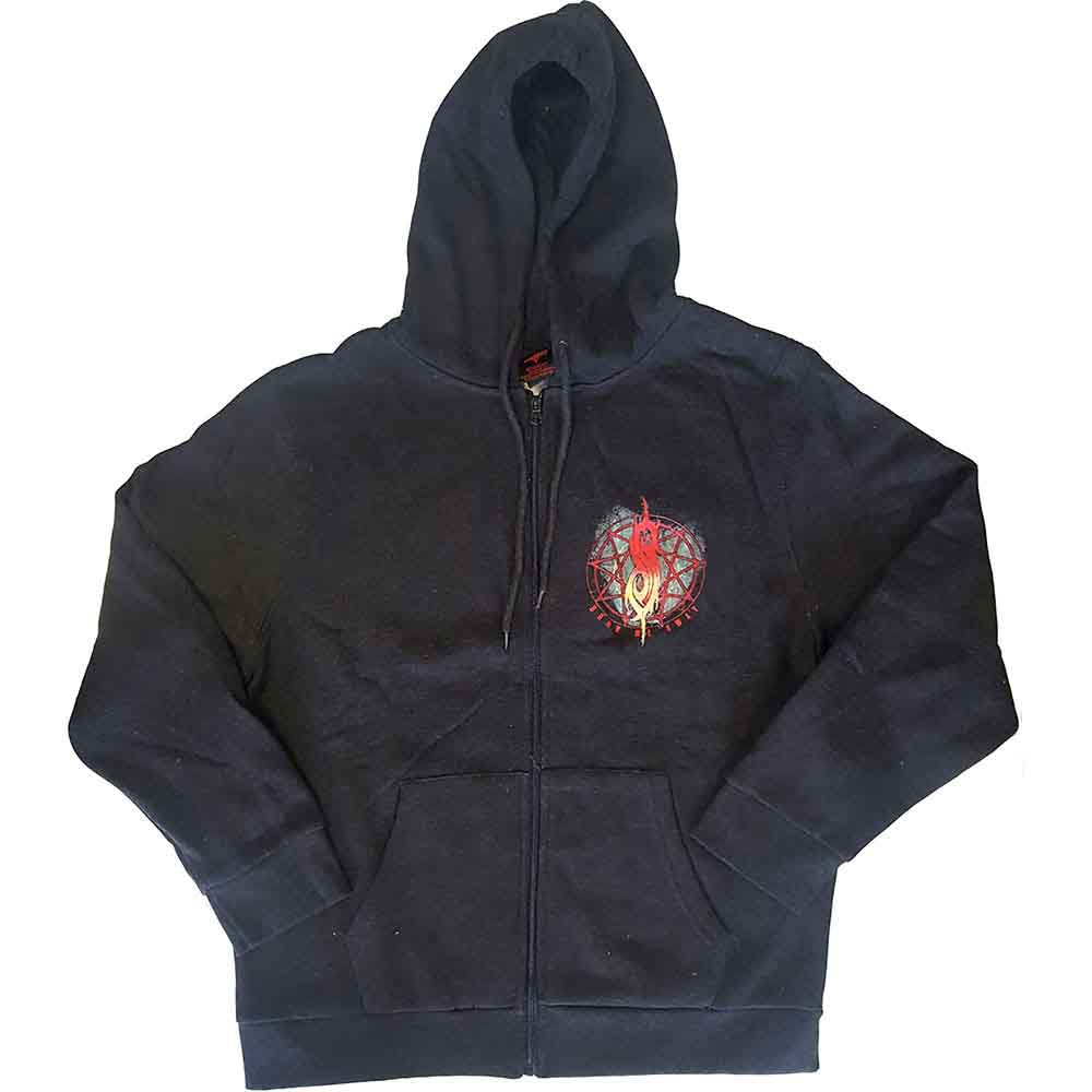 SLIPKNOT - BURN ME AWAY - Zipped Hoodie Grey