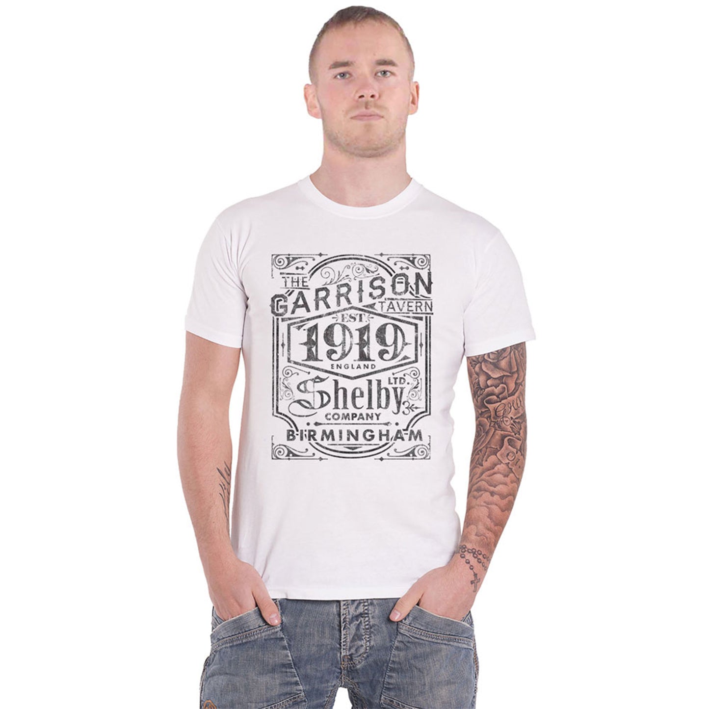 PEAKY BLINDERS - GARRISON PUB - T-Shirt White